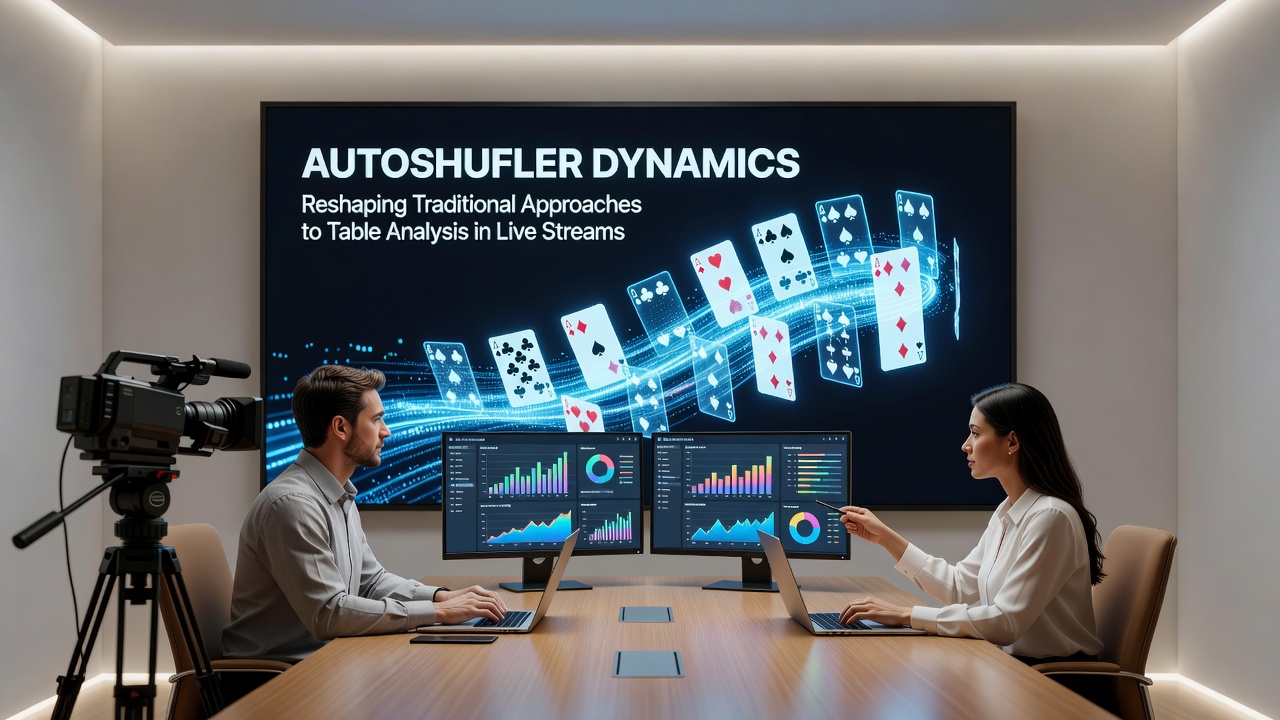 Analyst workstation displaying live stream overlays updated by autoshuffler cycle data