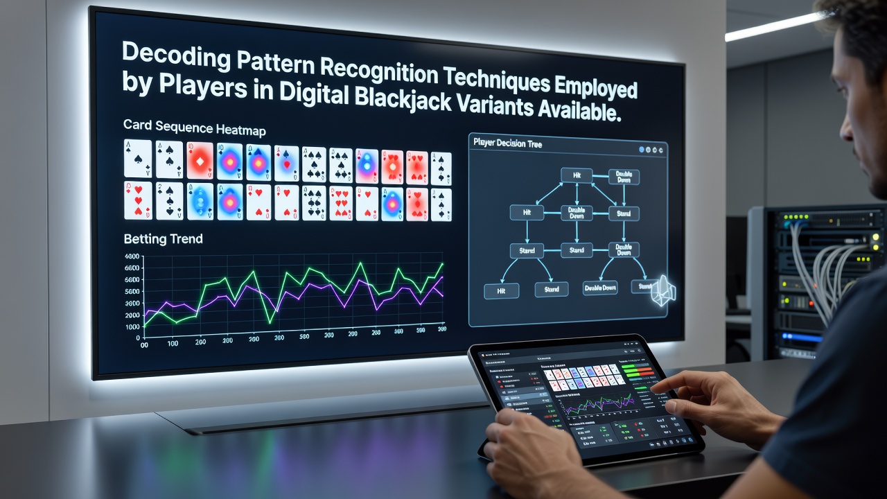 Mobile interface showing blackjack hand history and pattern tracking features