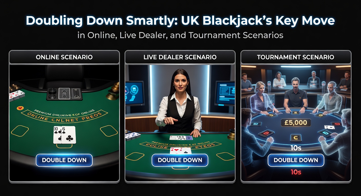 Live dealer blackjack stream showing a player doubling down on 11 against dealer's 6, with chat overlay and chip animations