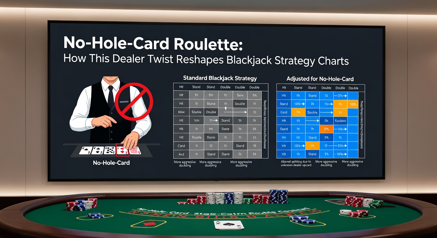 Comparison of basic strategy charts for hole-card versus no-hole-card blackjack rules