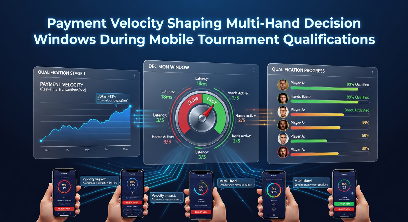Mobile blackjack tournament interface showing multiple hands and payment processing indicators
