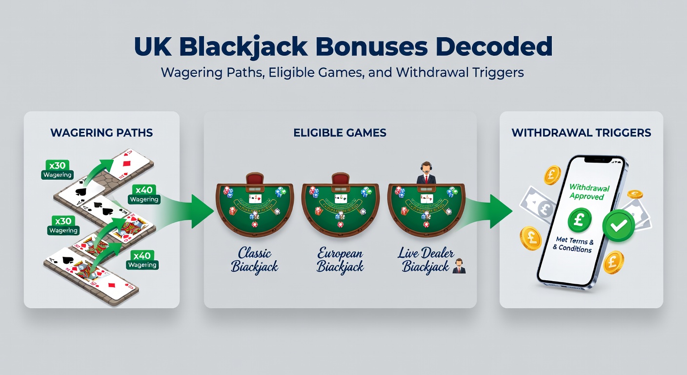 Close-up of a digital blackjack interface showing bonus wagering progress bar alongside eligible game icons and withdrawal button